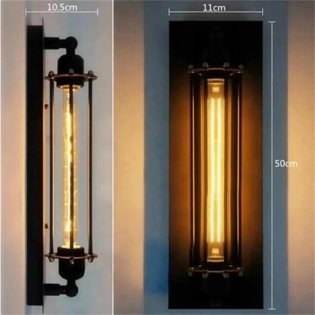 

Retro Meter Mall Industrial Vintage Wall Lamp Bra Iron Loft Lamps Bedroom Corridor Restaurant Pub Edison Retro Wall Lamp Sconces
