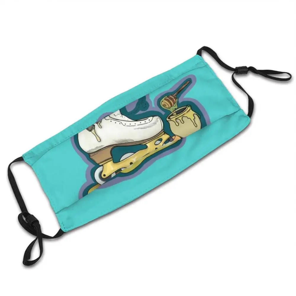 " Just Skate Honey "-Digital Illustration Washable Trending Customized Pm2.5 Filter Mask Skating Retro Vintage Idea Roller |