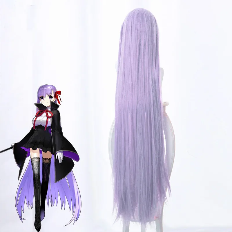 FGO Fate Grand Order Matou Sakura фиолетовый 120 см длинный прямой косплей термостойкие