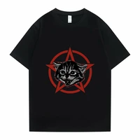 metal music cat summer fashion tshirt men women hip hop punk trend t shirt unisex cotton tee shirt high quality print t shirts