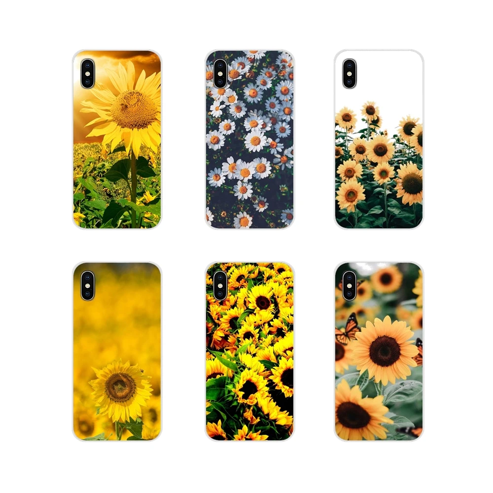 For Motorola Moto X4 E4 E5 G5 G5S G6 Z Z2 Z3 G G2 G3 C Play Plus Silicone Phone Cases Covers Yellow flower Small daisy sunflower | Мобильные