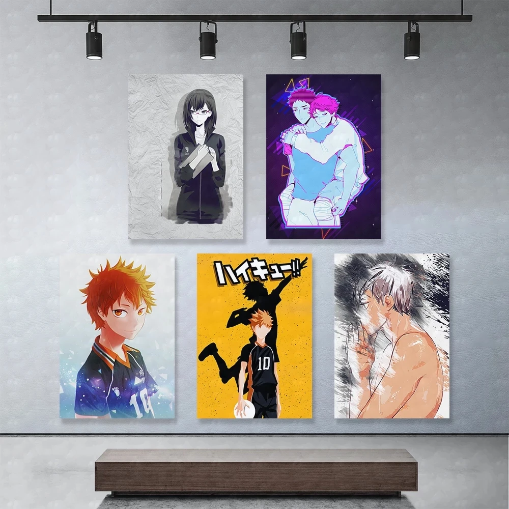

Canvas Painting Purple Anime Haikyuu Wall Art HD Printing Poster Yellow Boy Home Decorative Modern Living Room Modular Pictures