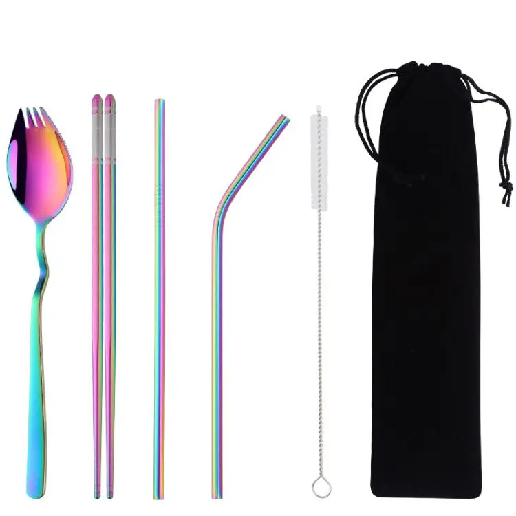 Портативная посуда набор столовых приборов для путешествий кемпинга на открытом