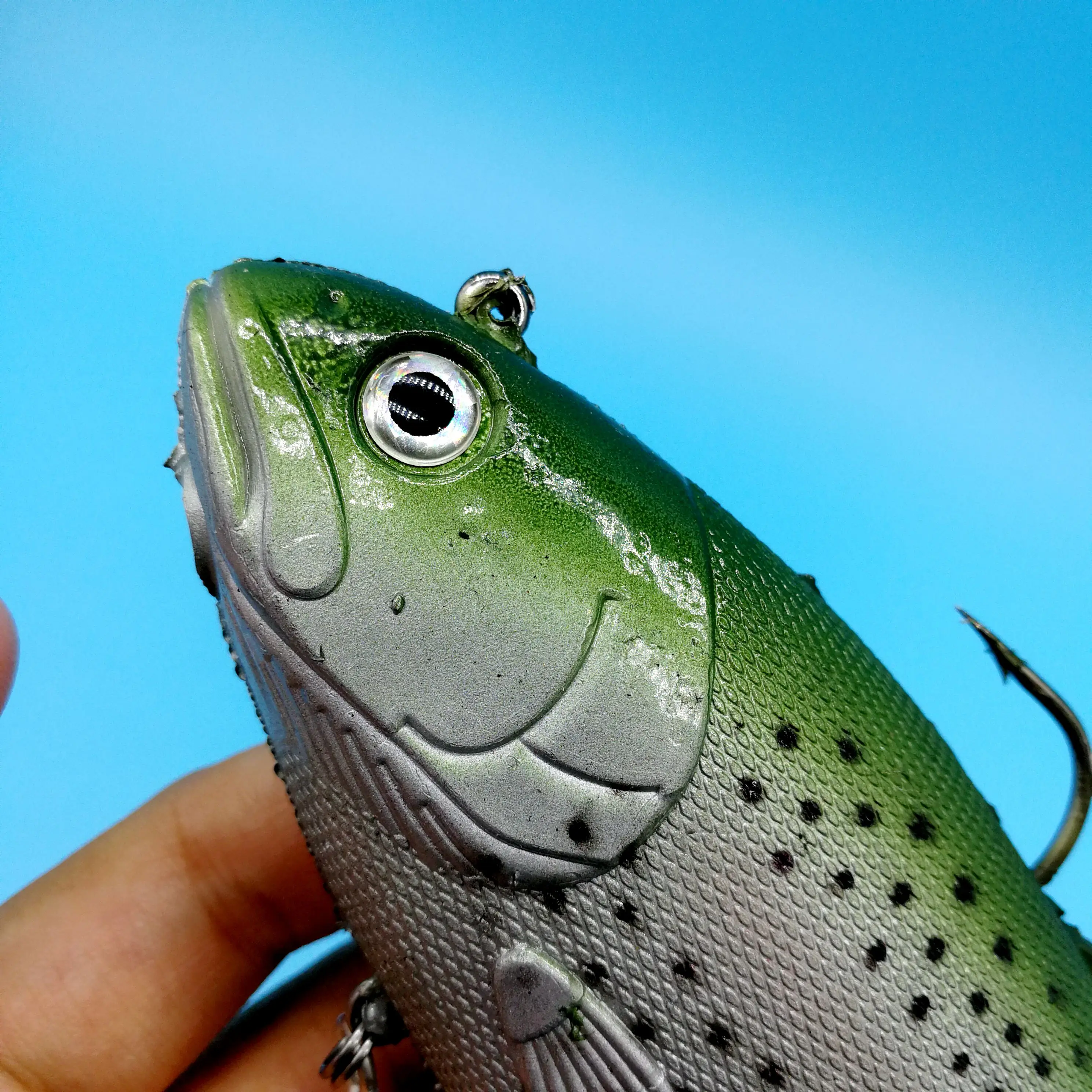 HOOFISH 20cm/130g BIG sea fishing lure 120g/200mm High quality artificial soft T Tail Artificial Bait tackle | Спорт и развлечения