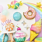 Красочные фольгированные шары в виде конфет, леденцы, гелиевые шары, детский праздник, день рождения, свадьба, вечеринка, рождественские украшения, шары