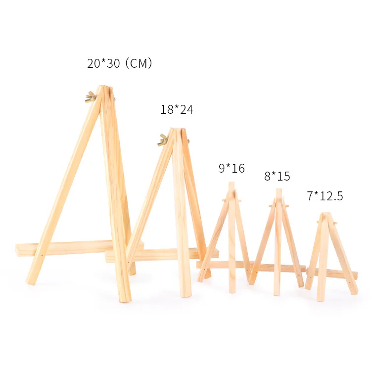 1/5pcs Natural Wood Mini Easel Frame Tripod Display Meeting Wedding Table Name Card Stand Holder Children Painting Craft | Канцтовары