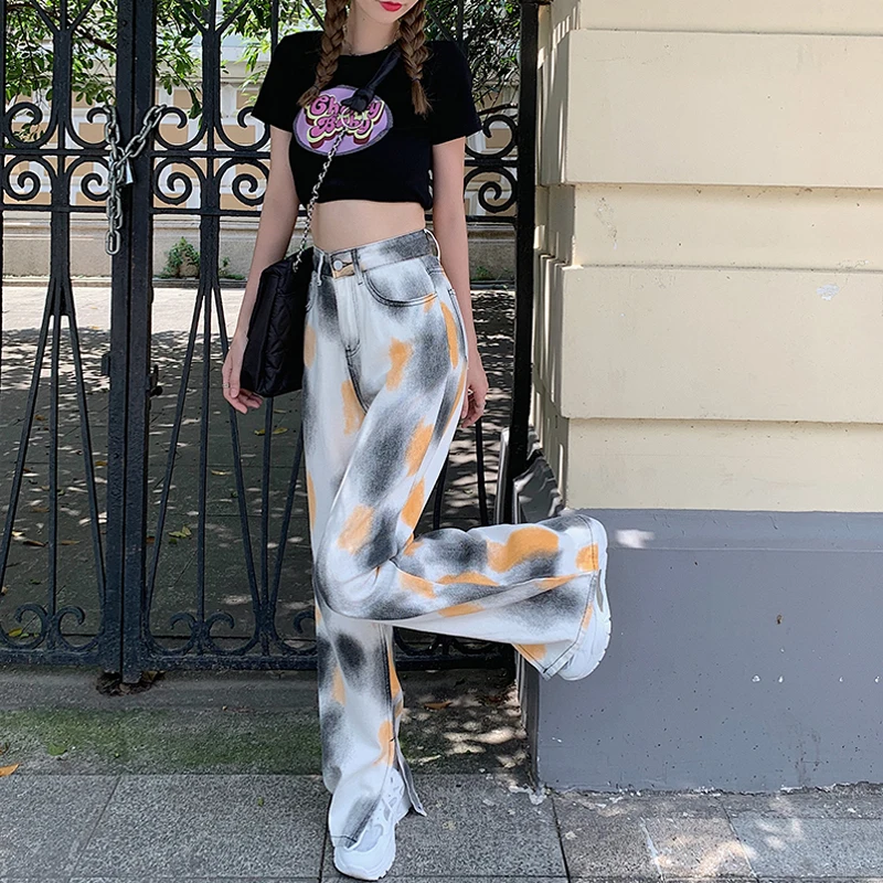 

Woman Jeans High Waist Clothes Wide Leg Denim Clothing Blue Streetwear Vintage Quality 2021 Fashion Harajuku Straight Pants