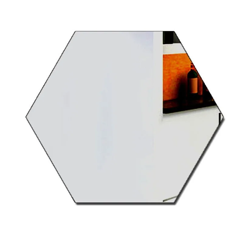 

12PCs/Set DIY 3D Mirror Wall Sticker Hexagon Home Decor Mirror Decor Stickers Art Wall Decoration Stickers Multi-color Drop ship