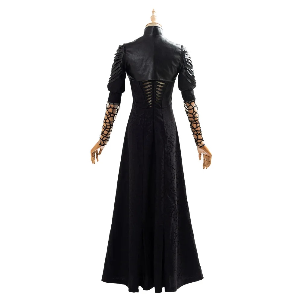 Костюм для косплея Yennefer Черное длинное платье вечерние накидка женщин женские