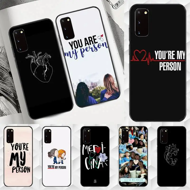 

Greys Anatomy You are my person Phone Case for Huawei P40 P30 P20 P10 P9 P8 Pro lite Plus P SMART 2019 9 lite 2016 soft cover