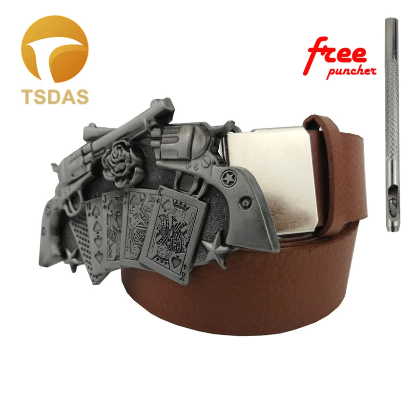 Пряжка ремня для пистолета с оловянной отделкой подходит шириной 4 см покерная