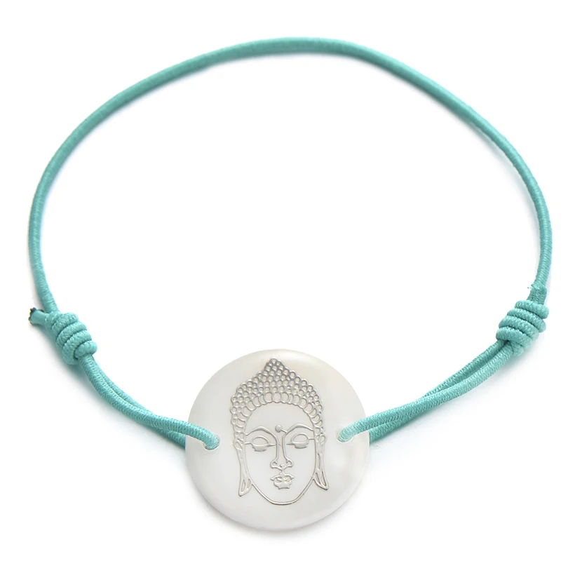 Этнические белые круглые браслеты &quotБудда&quot для женщин очаровательный тканый