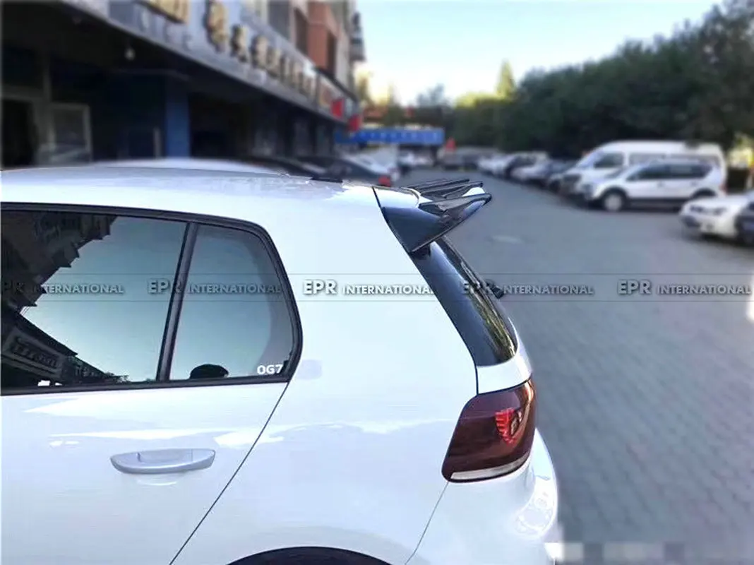 Черное глянцевое покрытие для VOLKSWAGEN Golf MK6 GTI KT стиль углеродное волокно задняя