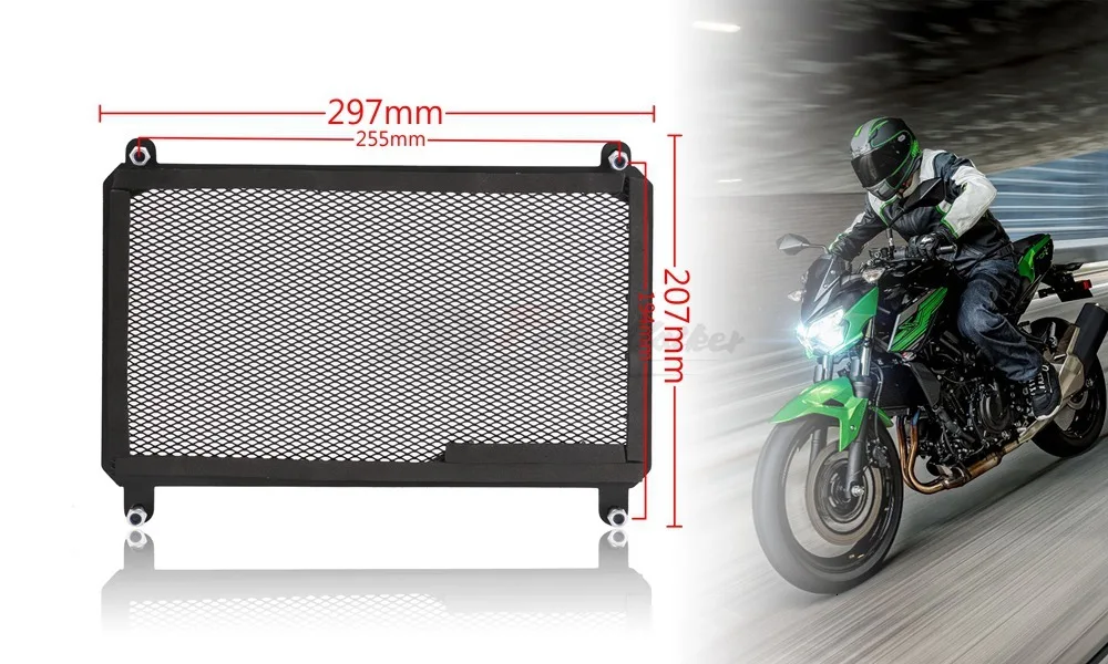 Мотоциклетная решетка радиатора Защитная крышка Защита радиатора для Kawasaki NINJA400 Z400