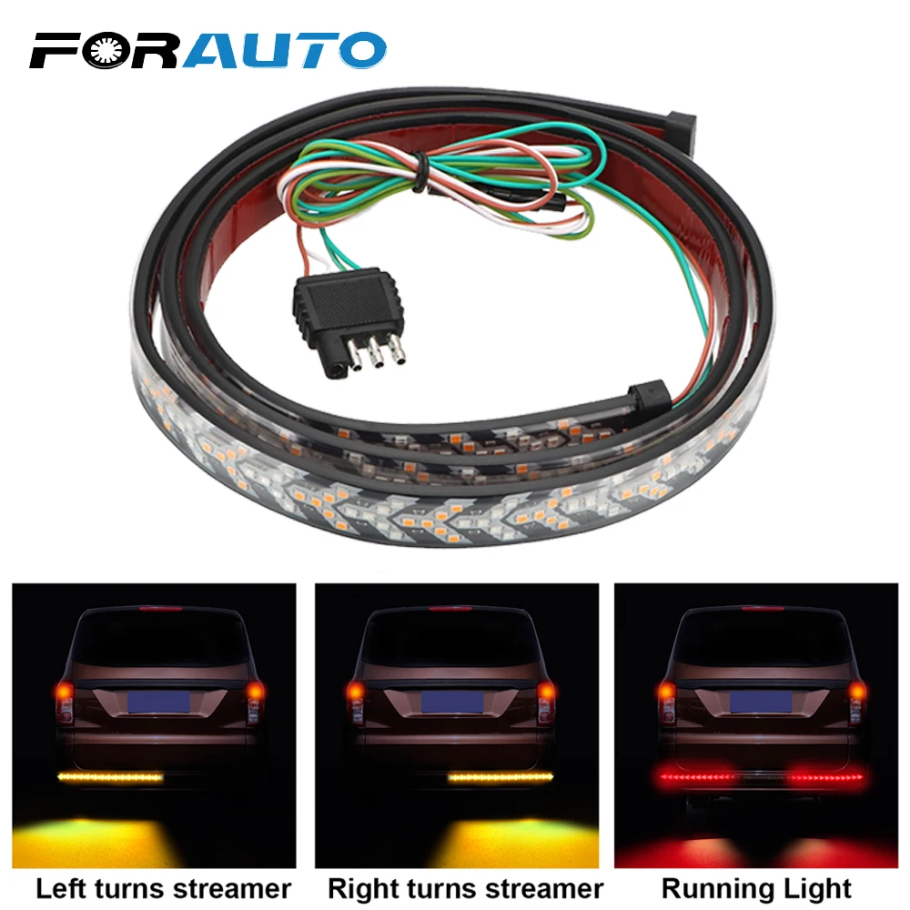 

LED Car Rear Trunk Brake Lights Dynamic Streamer Reverse Warning Light 12V Car Tail Light Bar Turn Signal Strip Lamps Universal