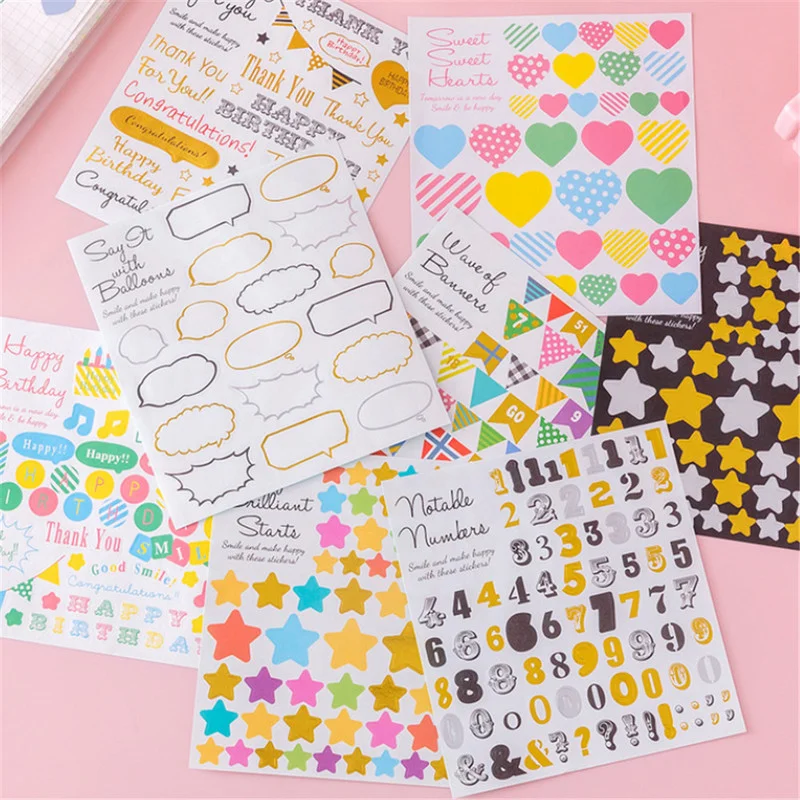 

2 шт., водонепроницаемые наклейки с изображением сердца, наклейки для ноутбука, клейкие наклейки для тату, планировщик, Декор, конверт, печат...