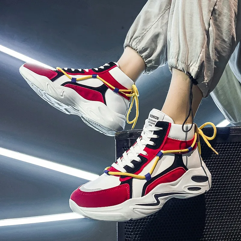 

Sneakers Shoes Sneakers Men 2020 Vintage Casual Sneaker Men's Leather Platform Summer High Top Sports Shoes For Male Sport