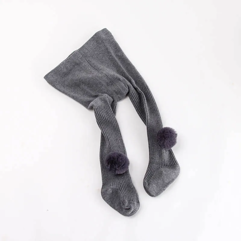 Dark Grey Новые детские колготки для девочек Мягкий хлопок теплый вязаный, для новорожденных, для маленьких девочек колготки, зимние колготки для девочек; одежда - Цвет: Dark Grey