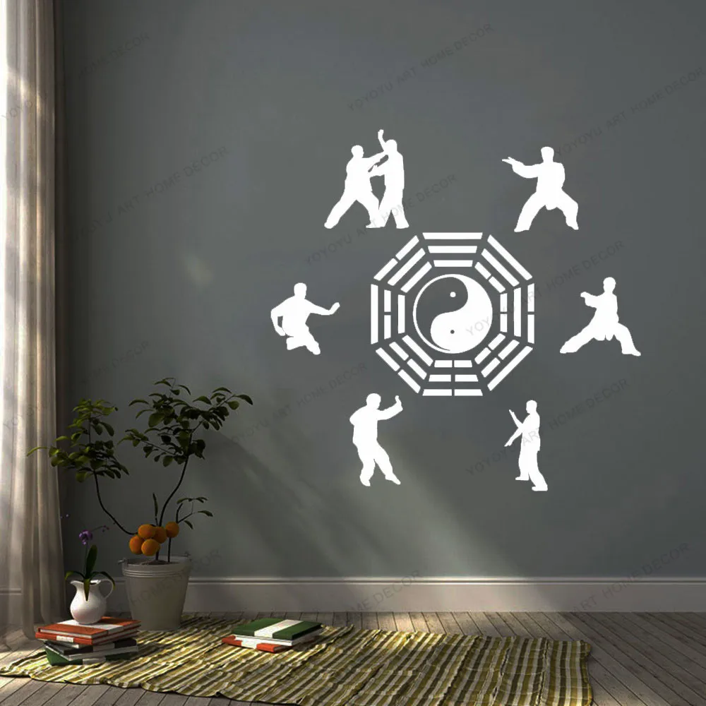 Восточная Настенная Наклейка Yin Yang Aikido боевое искусство карате спорт виниловые