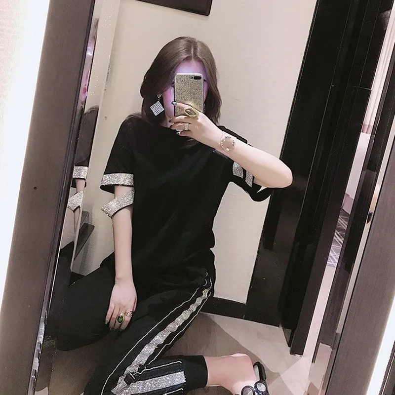 

Женский топ с коротким рукавом и круглым вырезом, в европейском стиле