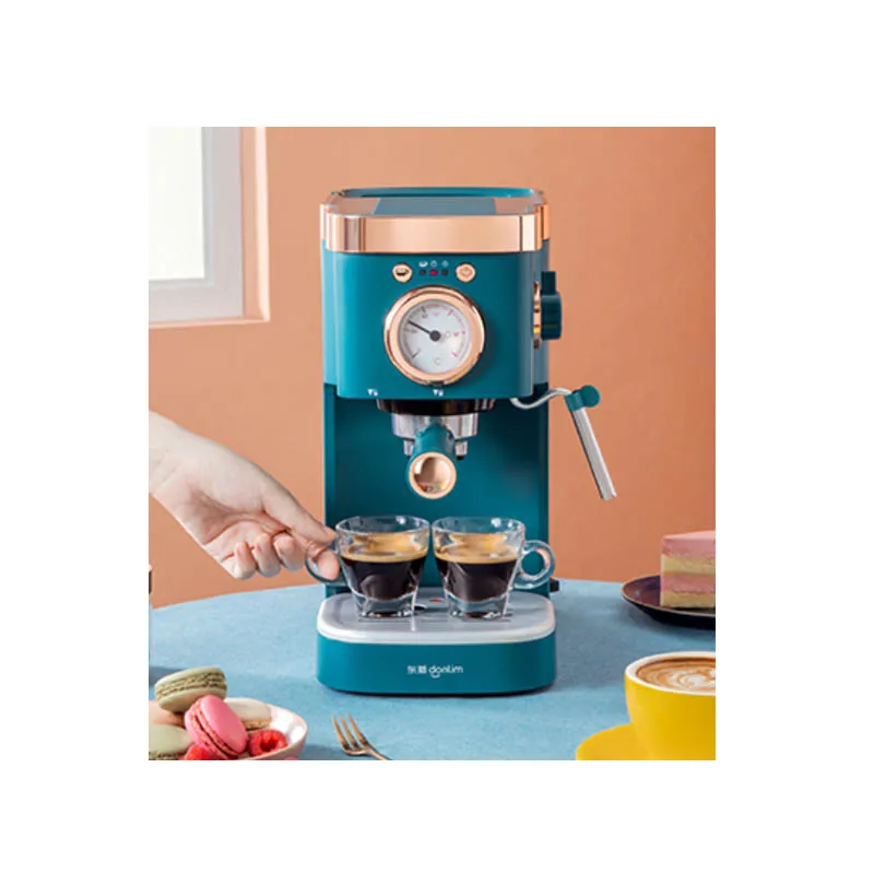 

Italian Coffee Machine Retro Green Milk Frother Coffee Maker Powder Capsule Espresso Making Coffee Drinks For Home And Kitchen