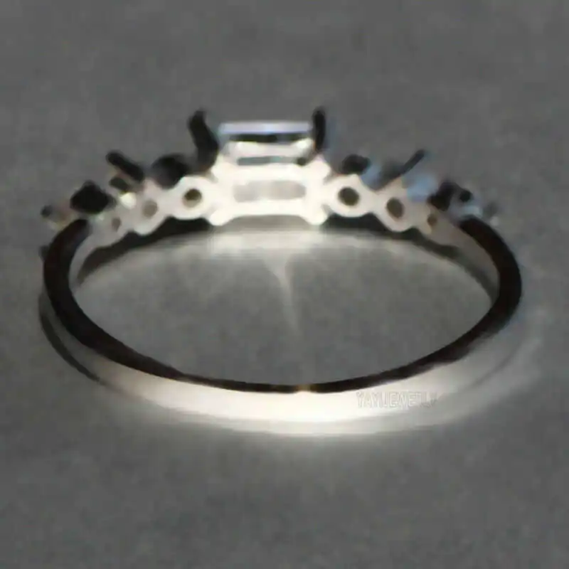 Модное новое изысканное квадратное кольцо с 7 маленькими японскими белыми