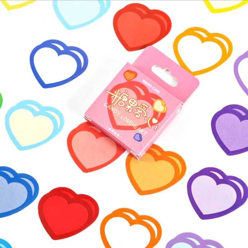 

20pack Creative Stickers Fruity Box Love Hearts Handbook Album Decoration DIY Sticker Colorful Wholesale 45MM Free Shipping