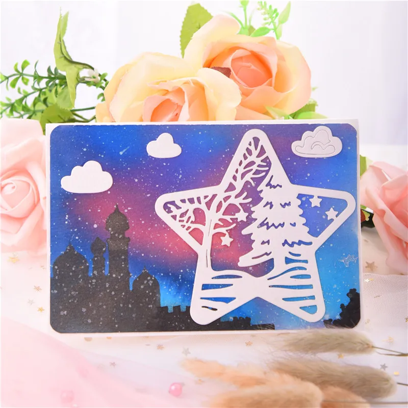 Металлические штампы YaMinSanNiO в форме звезды реки деревьев для изготовления