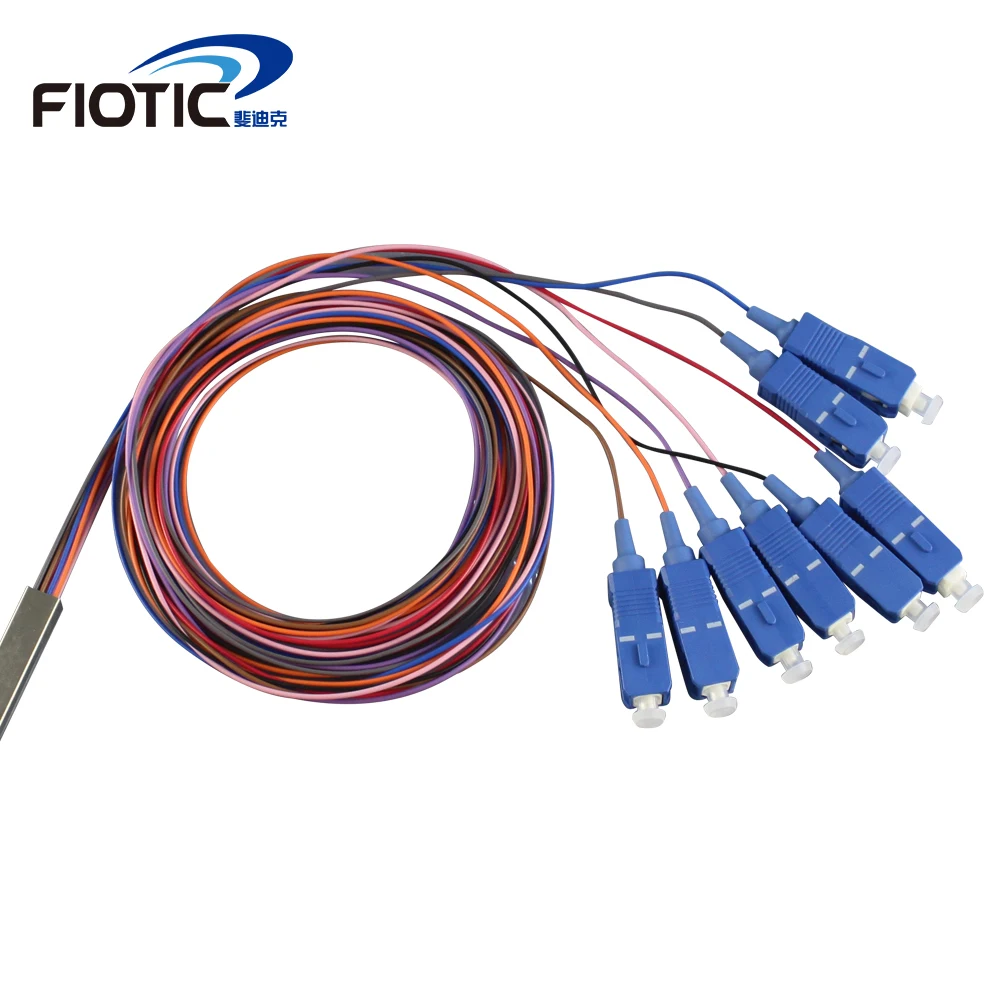 Одномодовый 1x8 мини волоконно оптический ПЛК Сплиттер FTTH 1*8 0 9 мм стальная трубка