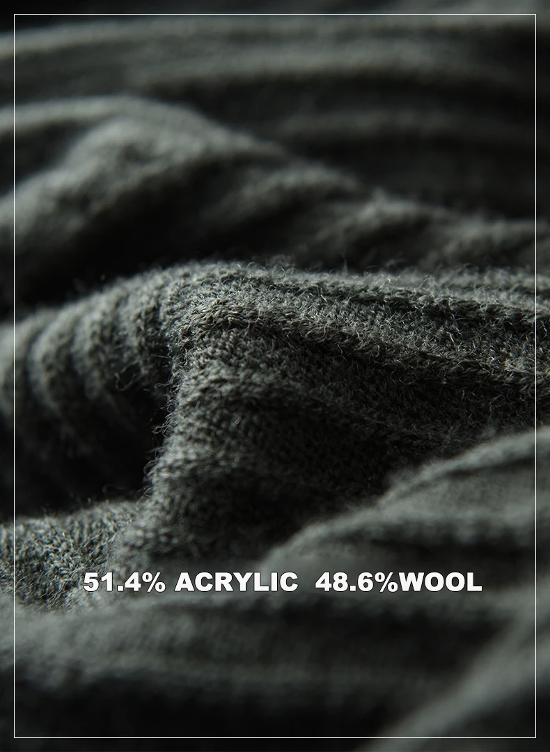 Minglu зеленый свитер для мужчин роскошная водолазка шерсть толстые мужские