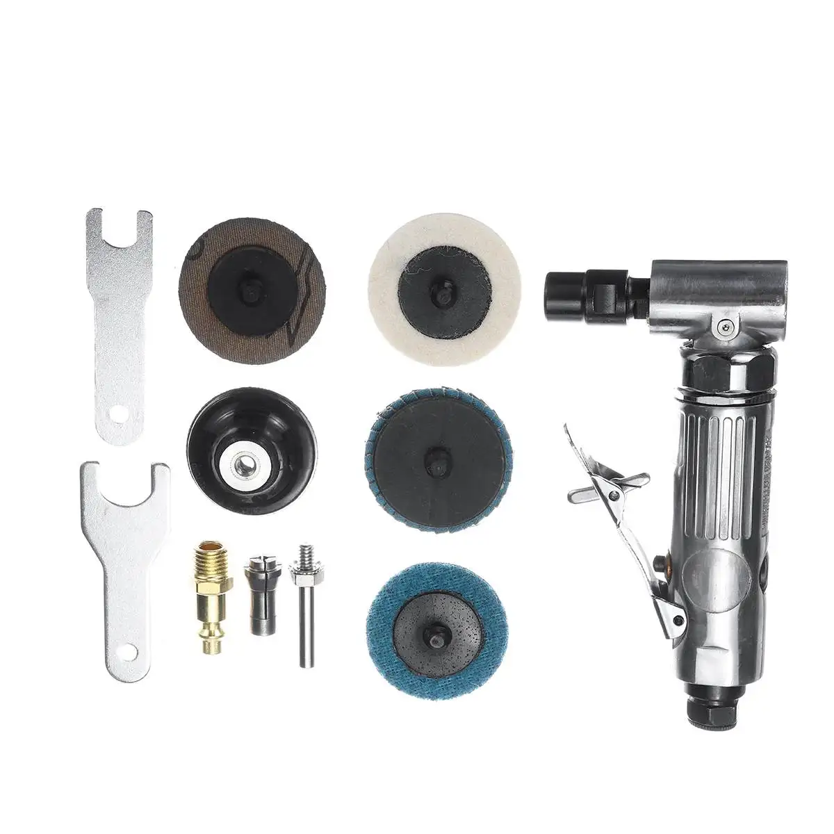 

90 degree 1/4 Air Angle Die Grinder Pneumatic Grinding Machine Cut Off Polisher Mill Engraving Tool Set Mini Poratble Tools