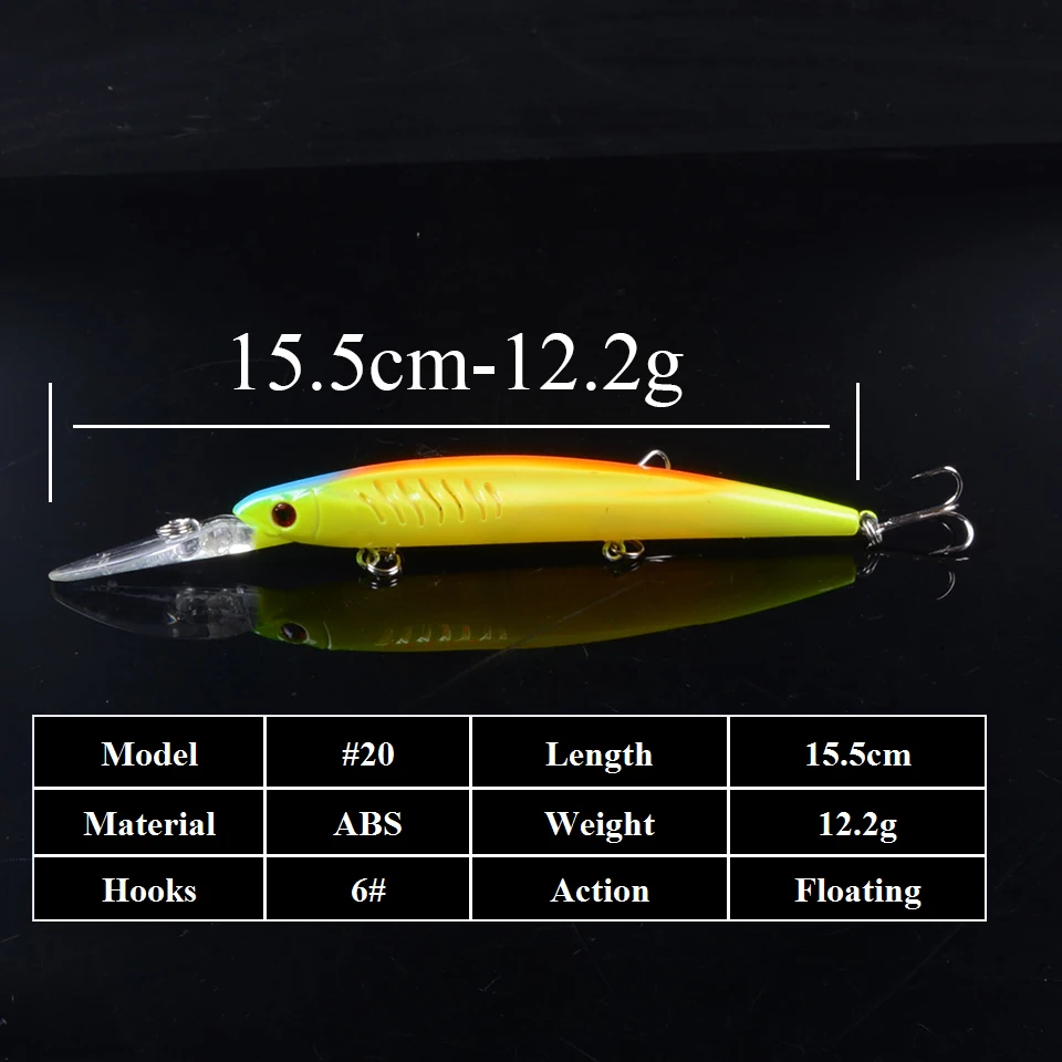 1 шт. 15 5 см 12 2 г Big game рыболовные приманки Пластиковые жесткие снасти pesca рыбы