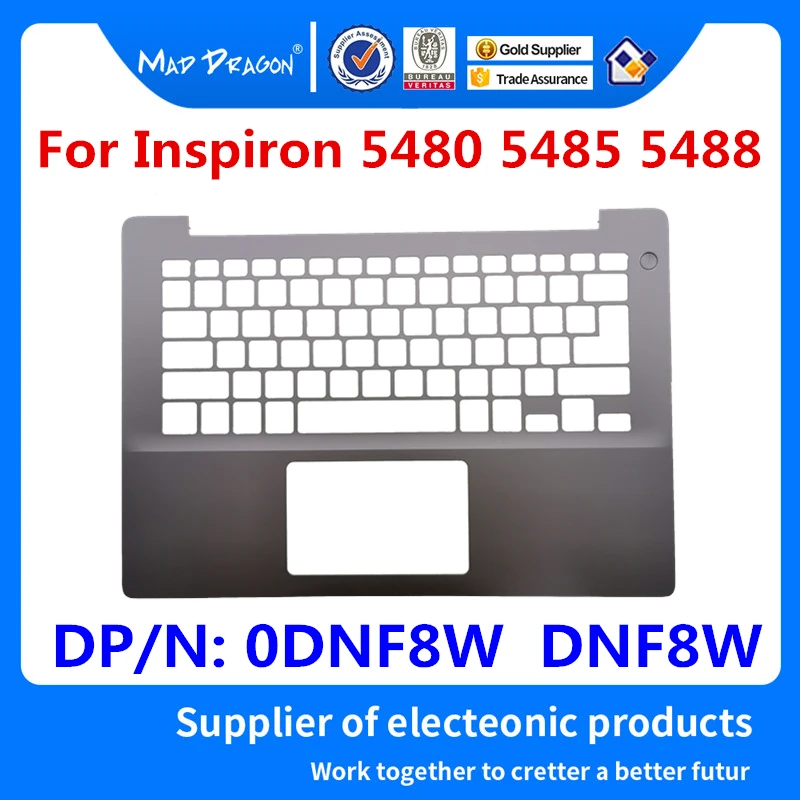 

Laptop New original Palmrest Upper Cover Case Assembly Keyboard case Silver For Dell Inspiron 14 5480 5485 5488 0DNF8W DNF8W