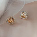 Seblasy 1 пара роскошные 2 цвета Кристалл квадратные серьги-гвоздики для женщин пар памятный день подарки серьги ювелирные изделия