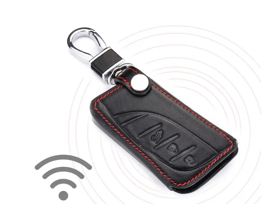 Car Genuine Leather Key Case Cover Chain For Lexus 2016 2017 2018 2019 IS ES GS NX Remote keyless Accessorie | Автомобили и