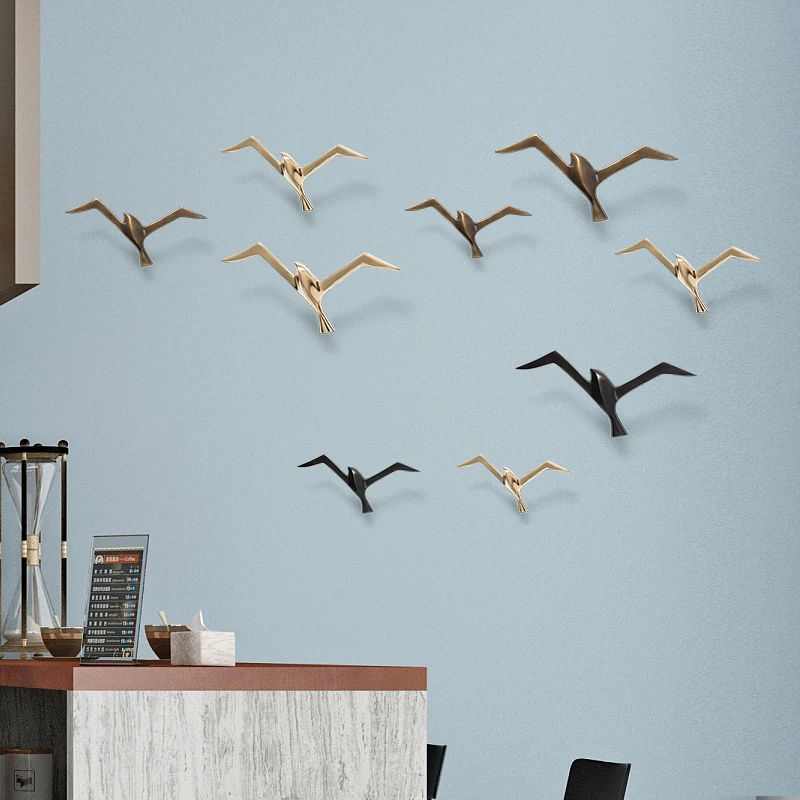 Статуя чайки из чистой меди настенная подвесная металлическая скульптура в виде