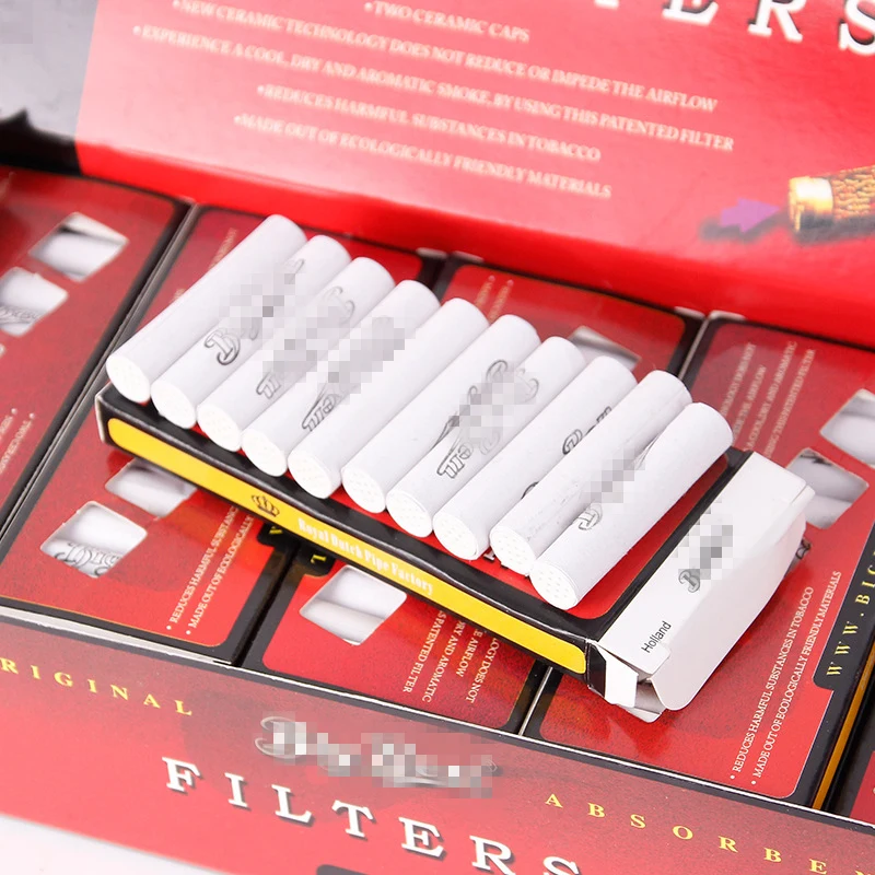 250 фильтров/коробок 9 мм одноразовые фильтры с активированным углем для табака
