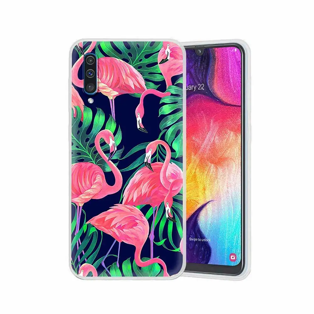 

Phone Case For Samsung Galaxy A51 A71 A21s A31 A41 A11 M30s M31 M51 Translucent Soft Silicone Cover Animal Flamingo Coqu