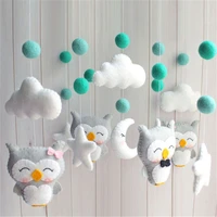baby mobile crib holder cartoon newborn crib bed bell wind up music box baby rattle toys kids handmade toy 0 12 months for baby