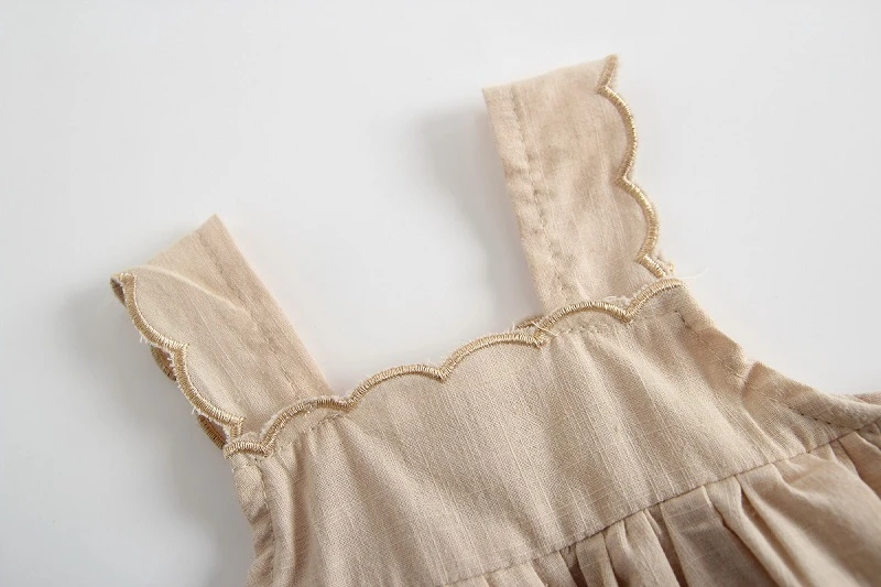 0-3T Baby Girl Rompers Clothes Sweet Suspenders Dress Newborn Solid Casual Playsuits Infant Toddler Jumpsuits Outfits For Summer | Детская