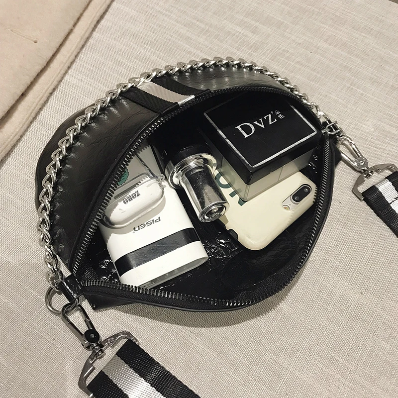 

Stripe Women Waist Bag Luxury Designer Belt Bags Female Shoulder Crossbody Chest Bag PU Leather Fanny Pack Chain Banana Hip Bags