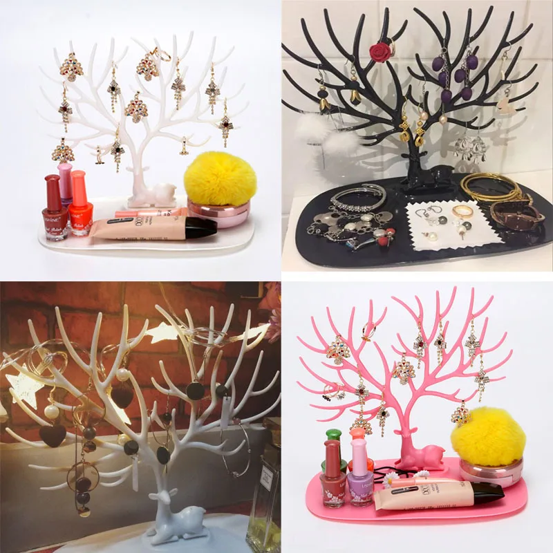 Стеллаж для демонстрации ювелирных изделий в шкафу полка с рогами хранения