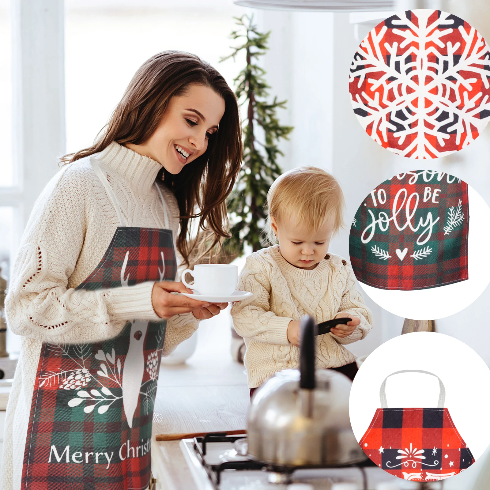 

4 шт. рождественские Кухонные фартуки