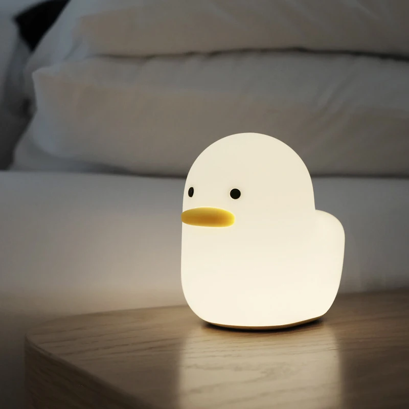 Светодиодный ночник с силиконовой уткой мягкий декоративный светильник