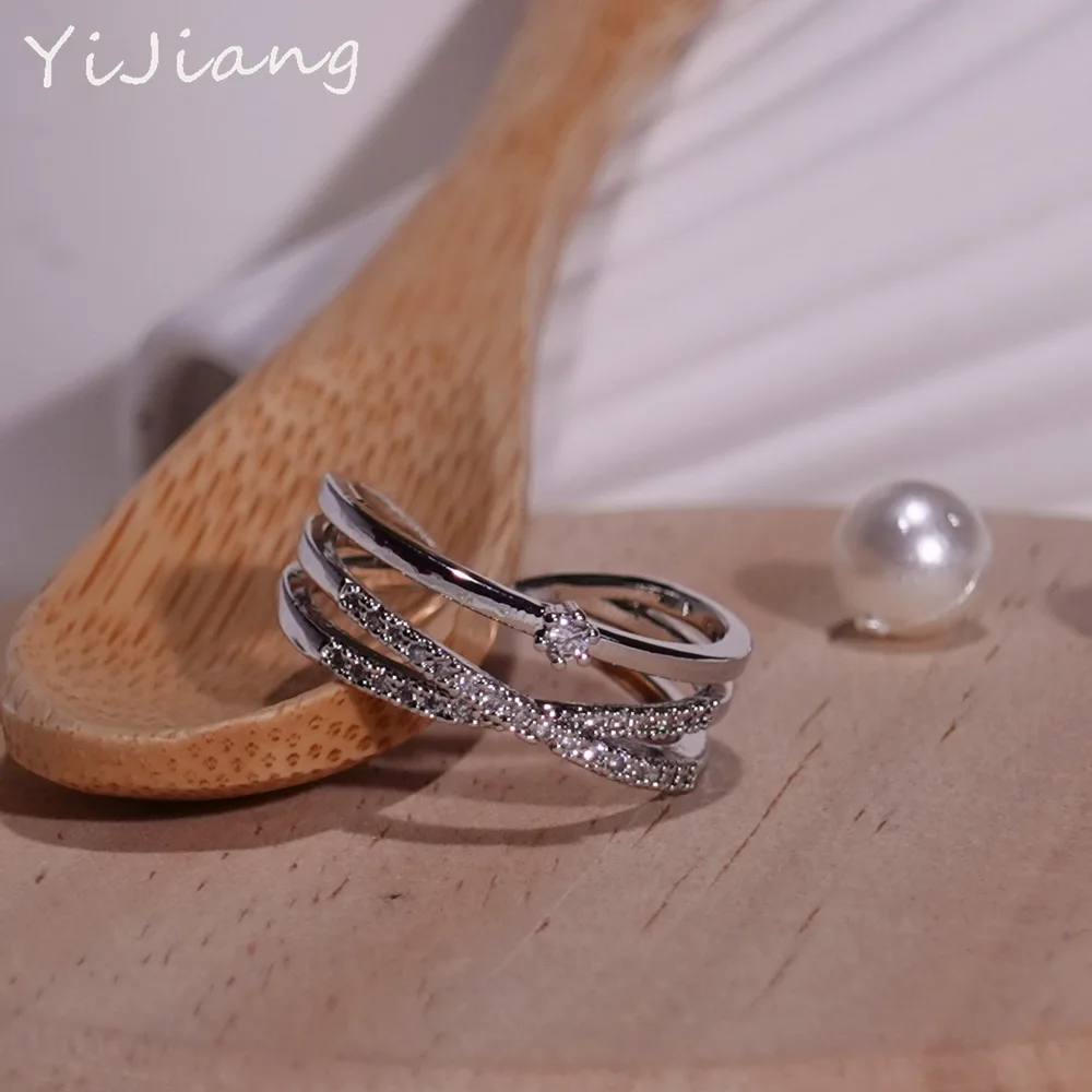 

【Buy 1 get 2 】Silver 925 popular jewelry rings for women Diamond ring wedding gift cadeau femme bijoux acier femme free shipping