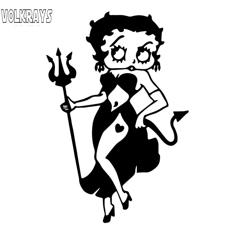 Модная Автомобильная наклейка Volkrays Betty Boop милые Мультяшные высококачественные