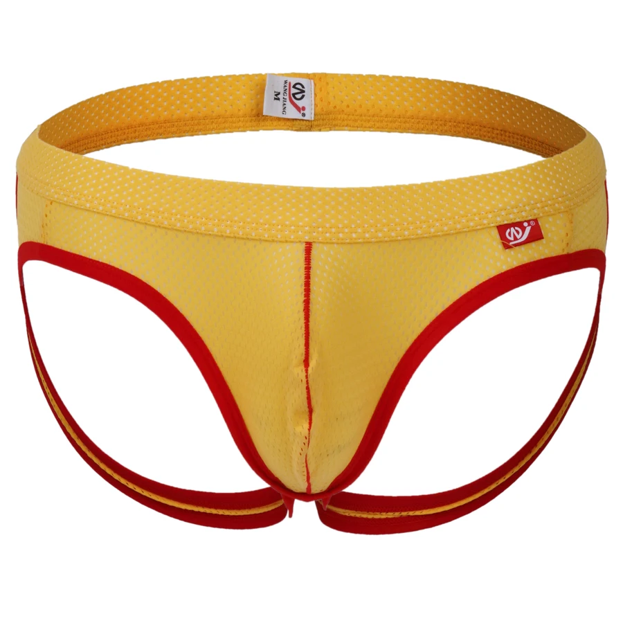 Мужские трусы нижнее белье сетчатые Qucik dry сексуальные Jockstrap мужские Слип Homme