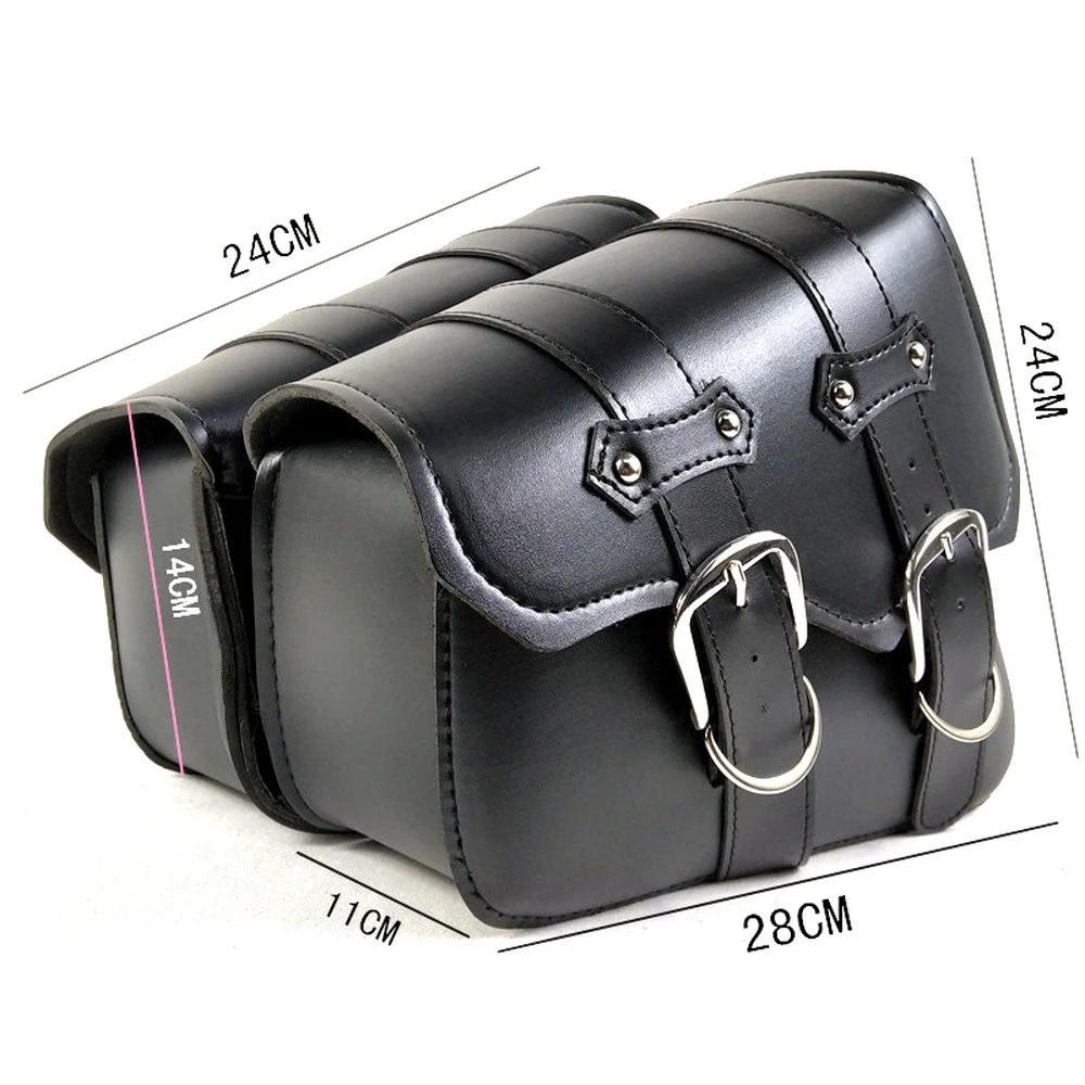 

1 Pair Motorcycle Saddlebag Saddle bag Motorbike PU Leather Front Rear Fork Tool Bag Luggage Suitcase Seat Bag