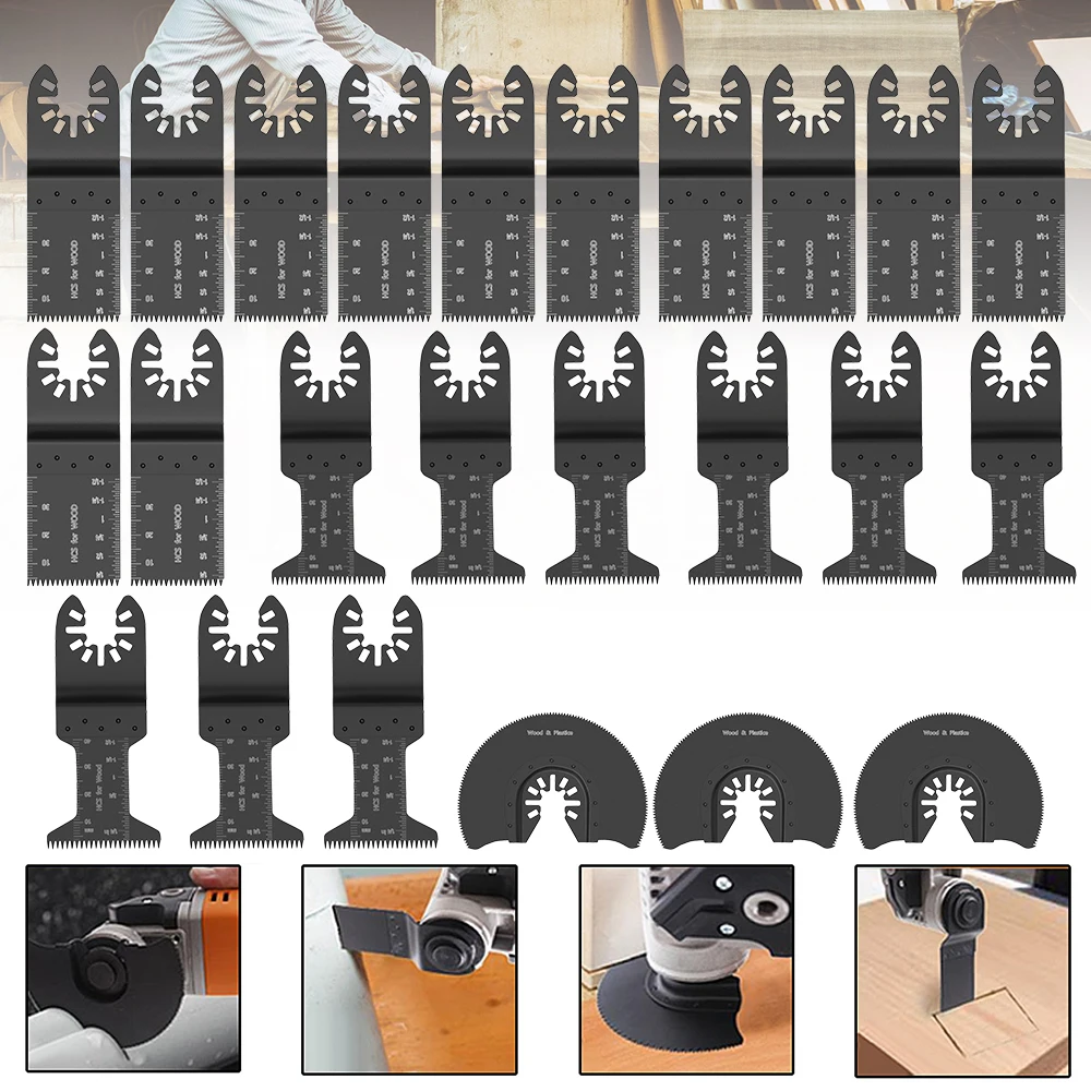 

23Pcs Saw Blades Dewalt Tools Set Makita Oscillating Multi Tool for Bosch Craftsman Fein Multimaster Multitool Wood Cutting Tool