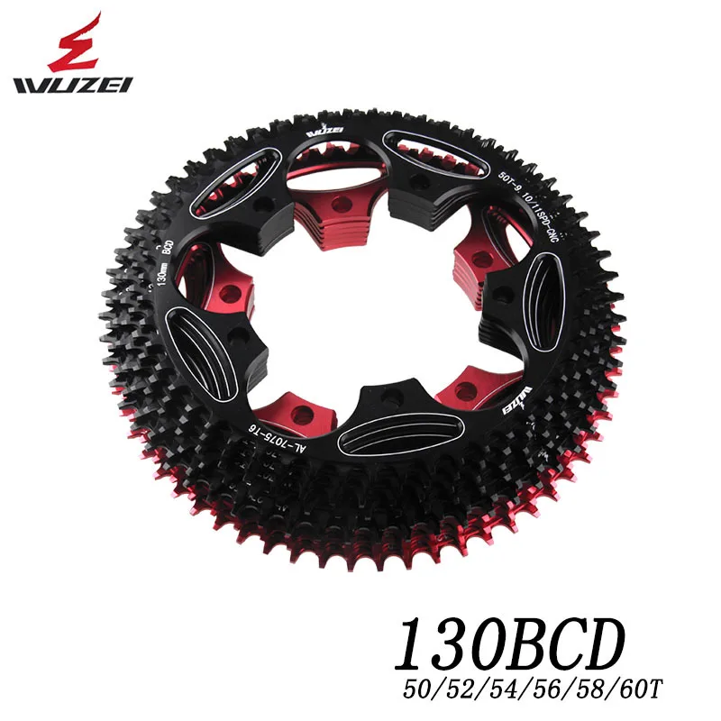 WUZEI 130BCD передняя Звездочка 50 т 52 54T 56T 58T Алюминий сплав Сверхлегкий велосипедная